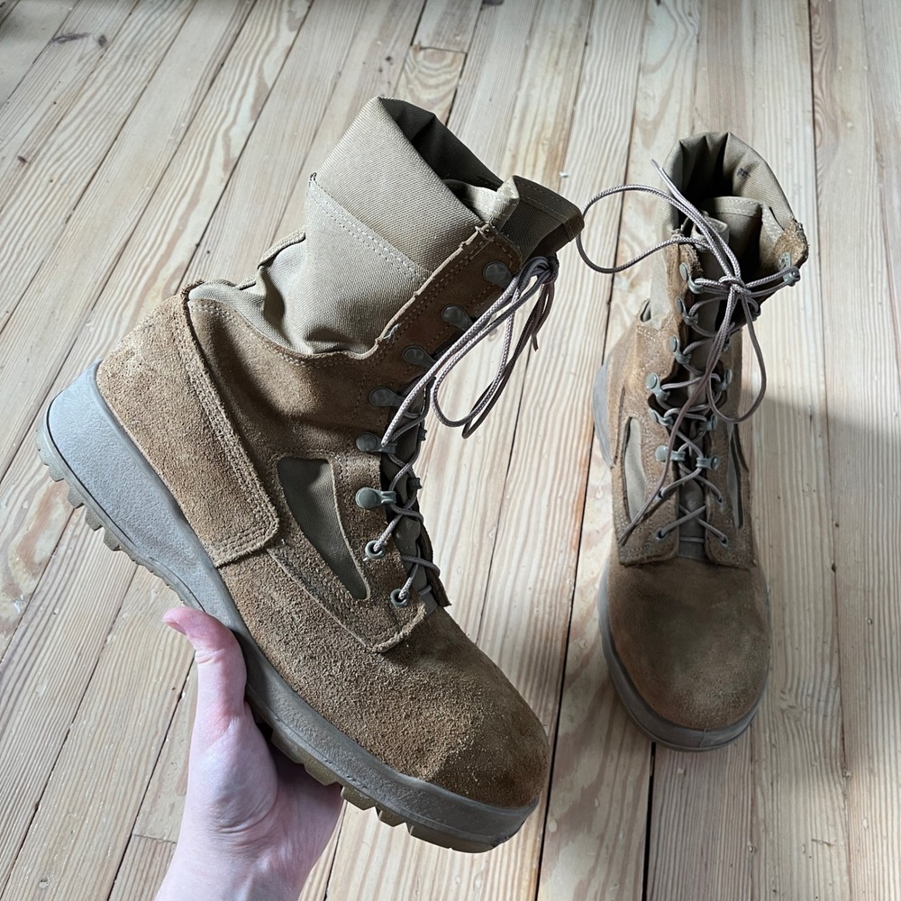Belleville C300 ST Combat Boots Men 11.5 Coyote Brown Steel Toe Tactical Vibram